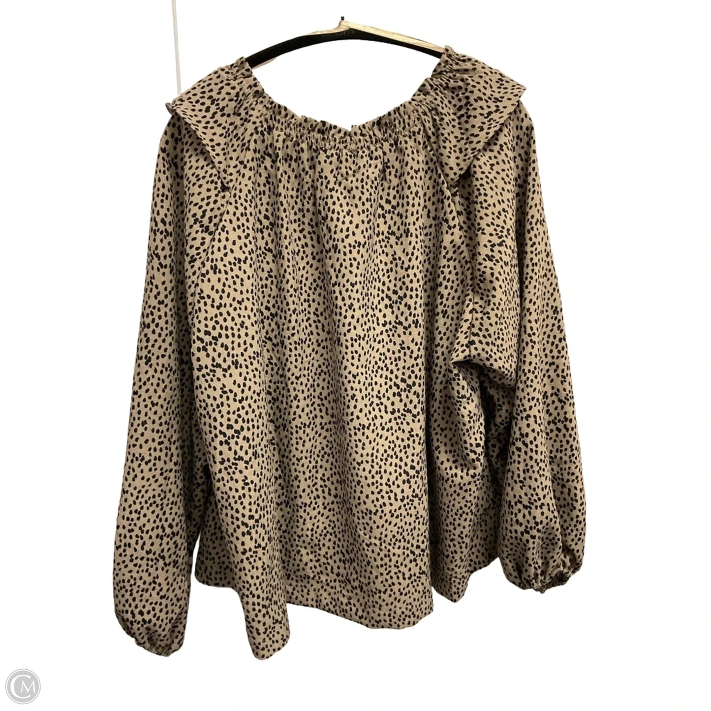 Top 3/4 Sleeve By Very J In Animal Print, Size: 2x