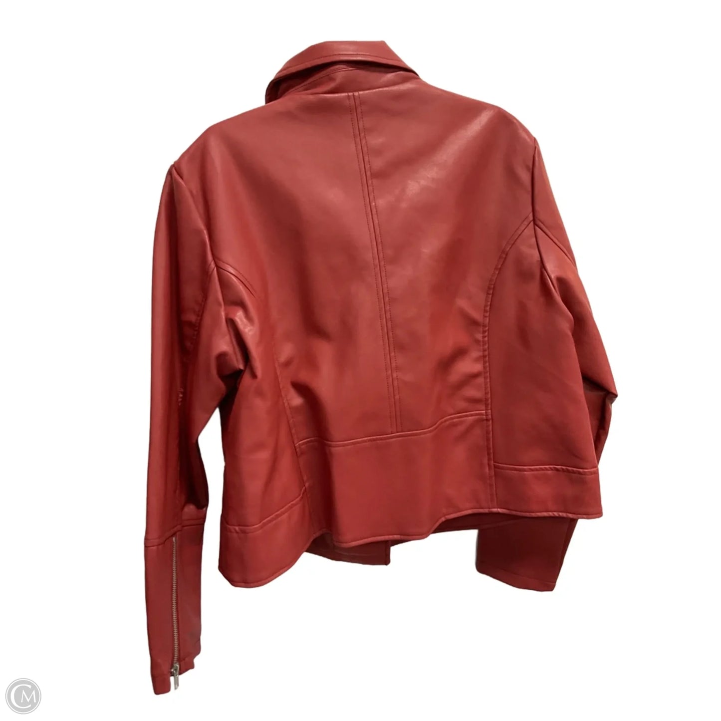 Jacket Moto By Simply Emma In Red, Size: 2x