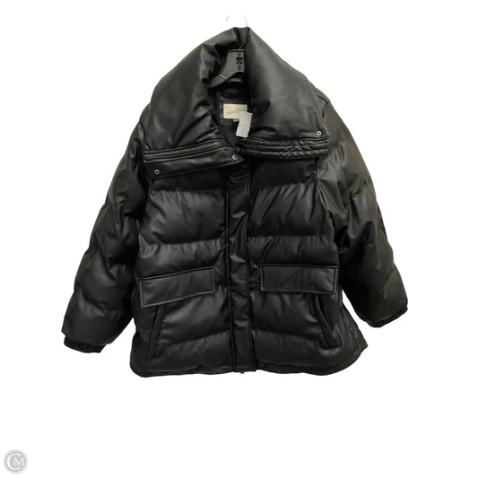 Coat Puffer & Quilted By Universal Thread In Black, Size: L