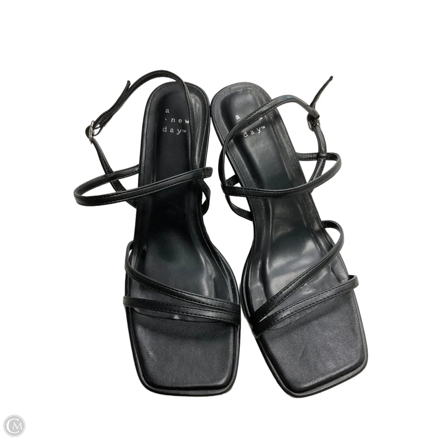 Sandals Heels Kitten By A New Day In Black, Size: 8