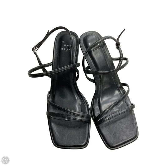 Sandals Heels Kitten By A New Day In Black, Size: 8