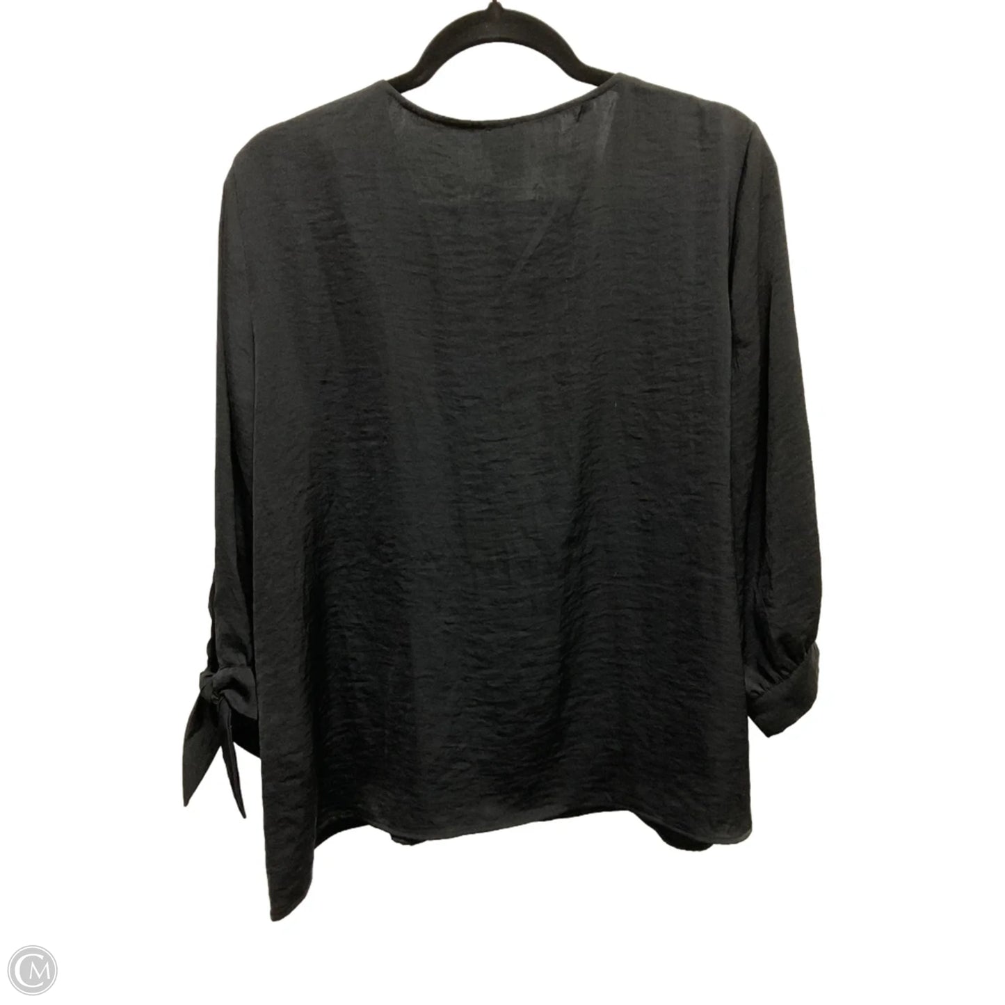 Blouse Long Sleeve By Chicos In Black, Size: L