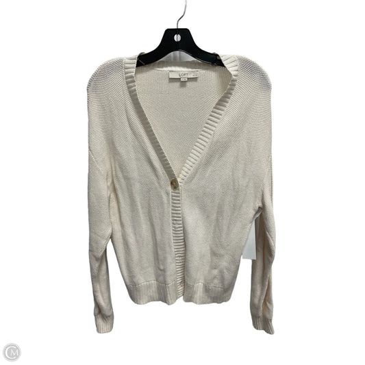 Cardigan By Loft In White, Size: Lp