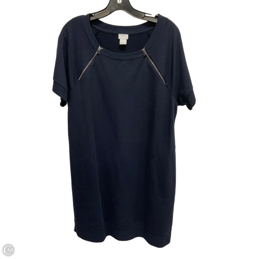 Dress Casual Midi By Chicos In Navy, Size: L