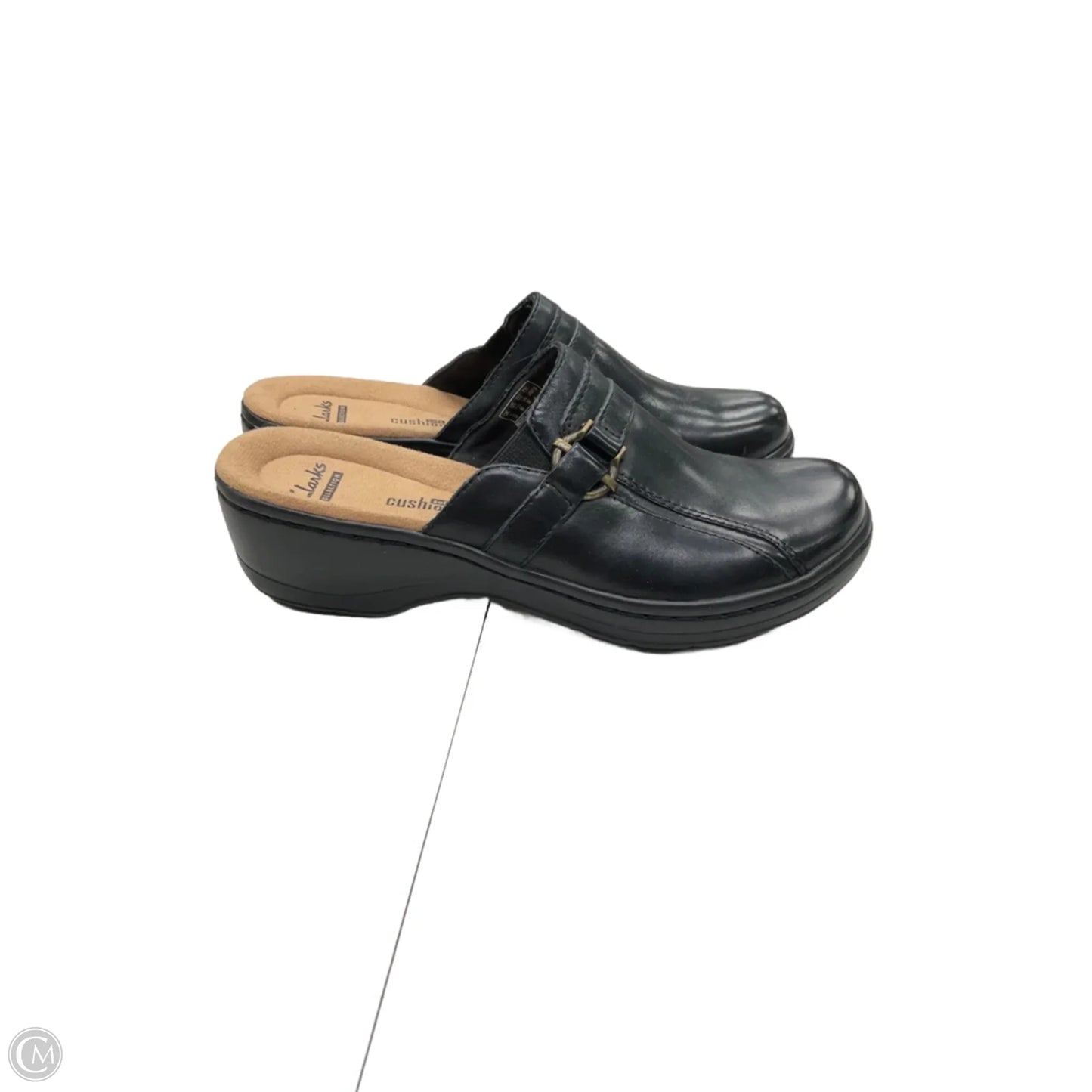Shoes Heels Wedge By Clarks In Black, Size: 7.5