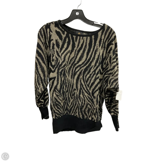 Sweater By Jm Collections In Zebra Print, Size: M
