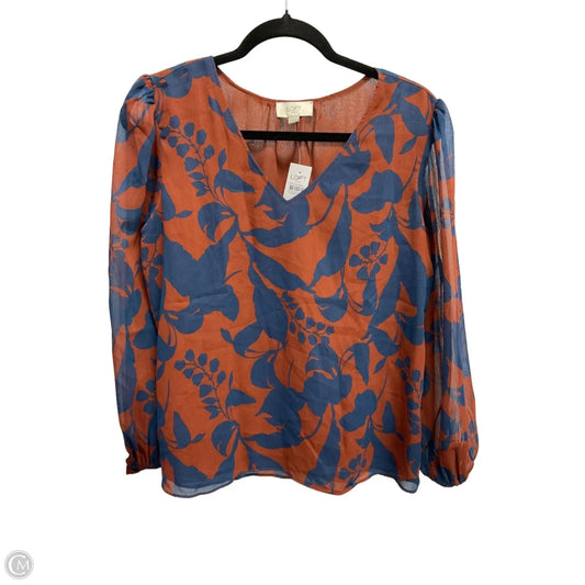 Blouse 3/4 Sleeve By Loft In Multi-colored, Size: S