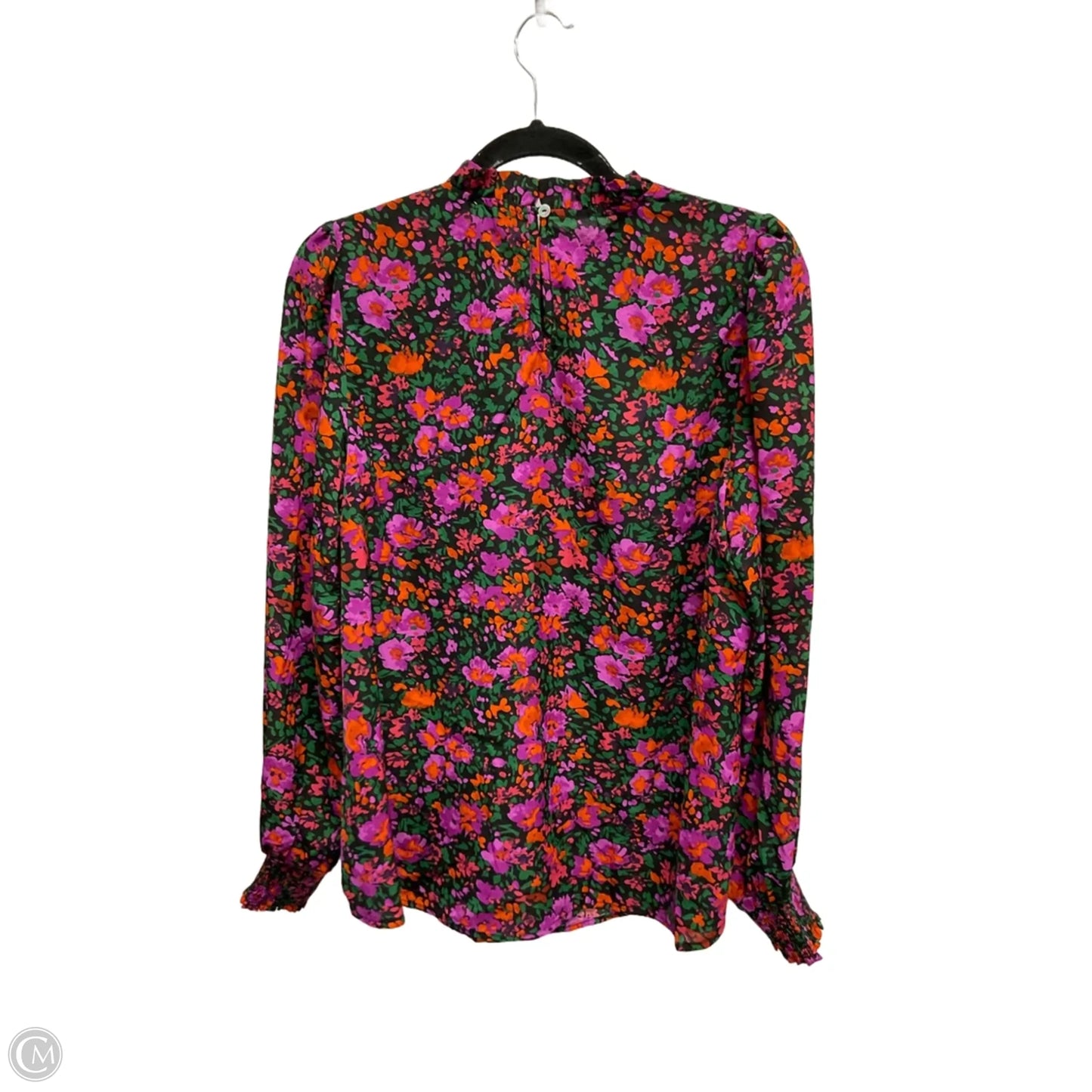 Blouse Long Sleeve By Clothes Mentor In Floral Print, Size: M
