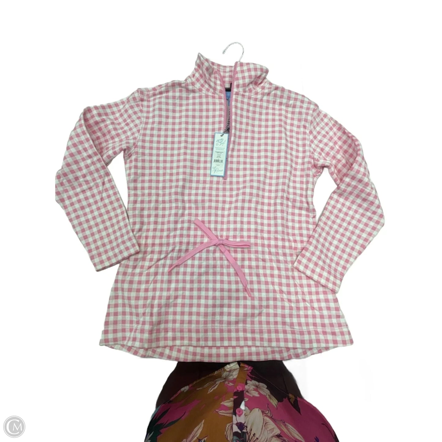 Sweatshirt Collar By Draper James In Checkered Pattern, Size: S