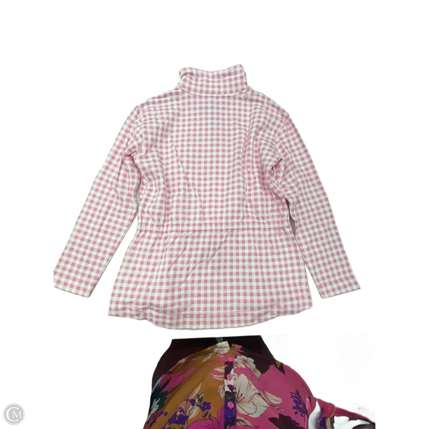 Sweatshirt Collar By Draper James In Checkered Pattern, Size: S