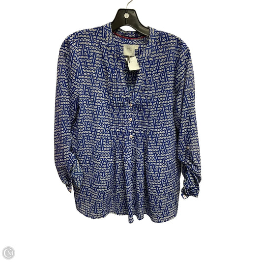 Blouse Long Sleeve By Hd In Paris In Geometric Pattern, Size: S