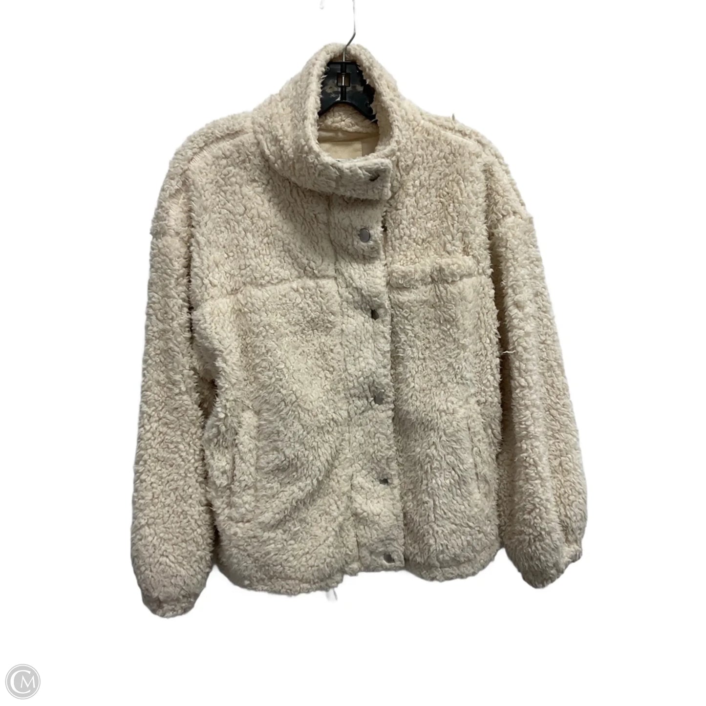 Jacket Faux Fur & Sherpa By Thread And Supply In Cream, Size: S