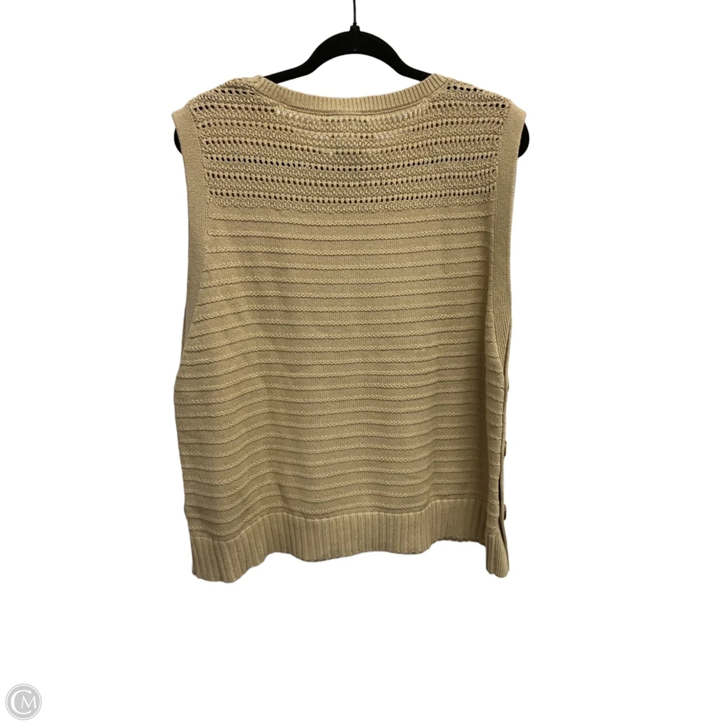 Top Sleeveless By Chicos In Tan, Size: Xl