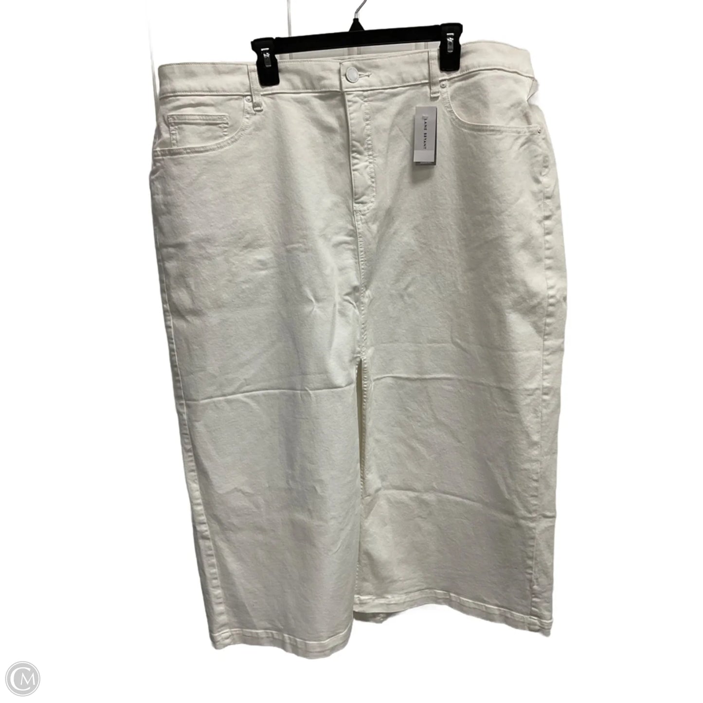 Skirt Maxi By Lane Bryant In White Denim, Size: 22