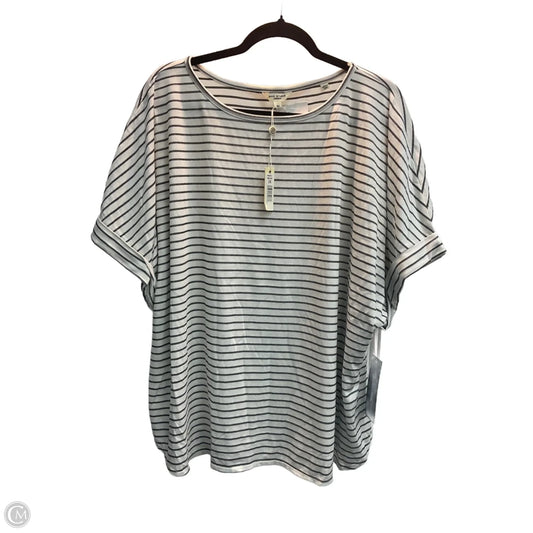 Top Short Sleeve By Max Studio In Striped Pattern, Size: 3x