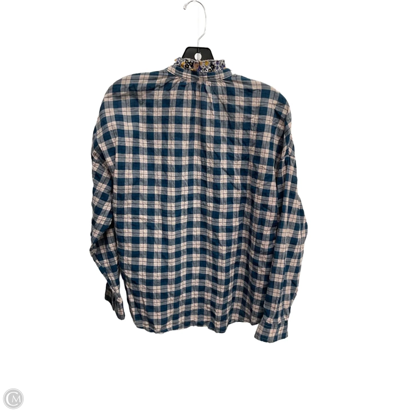 Top Long Sleeve By Pilcro In Checkered Pattern, Size: S