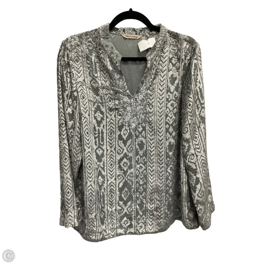 Top Long Sleeve By Soft Surroundings In Grey, Size: M
