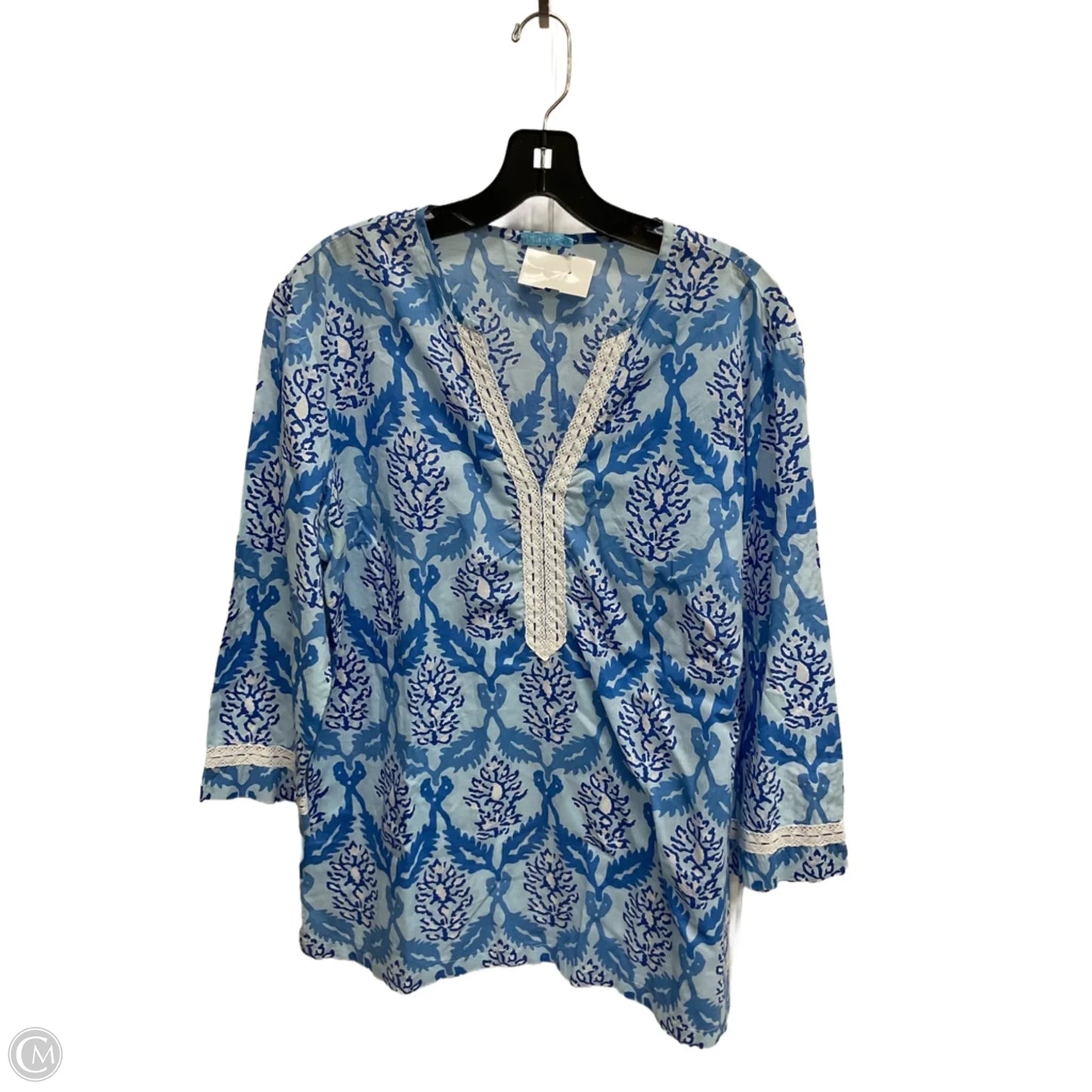 Tunic 3/4 Sleeve By J Mclaughlin In Blue, Size: L