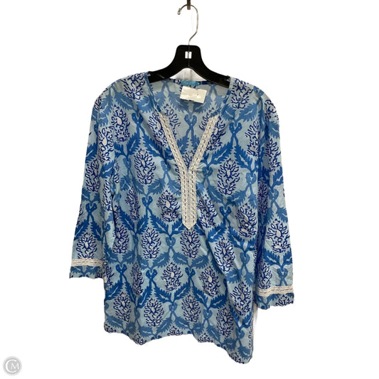 Tunic 3/4 Sleeve By J Mclaughlin In Blue, Size: L