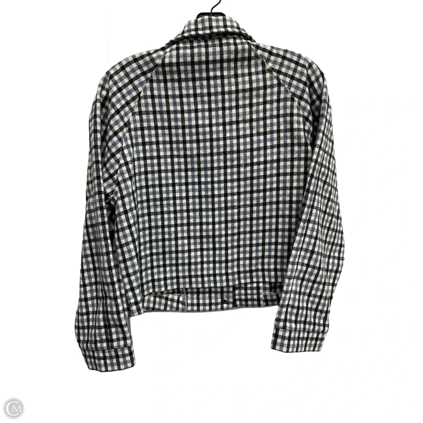 Jacket Shirt By Sadie & Sage In Plaid Pattern, Size: M