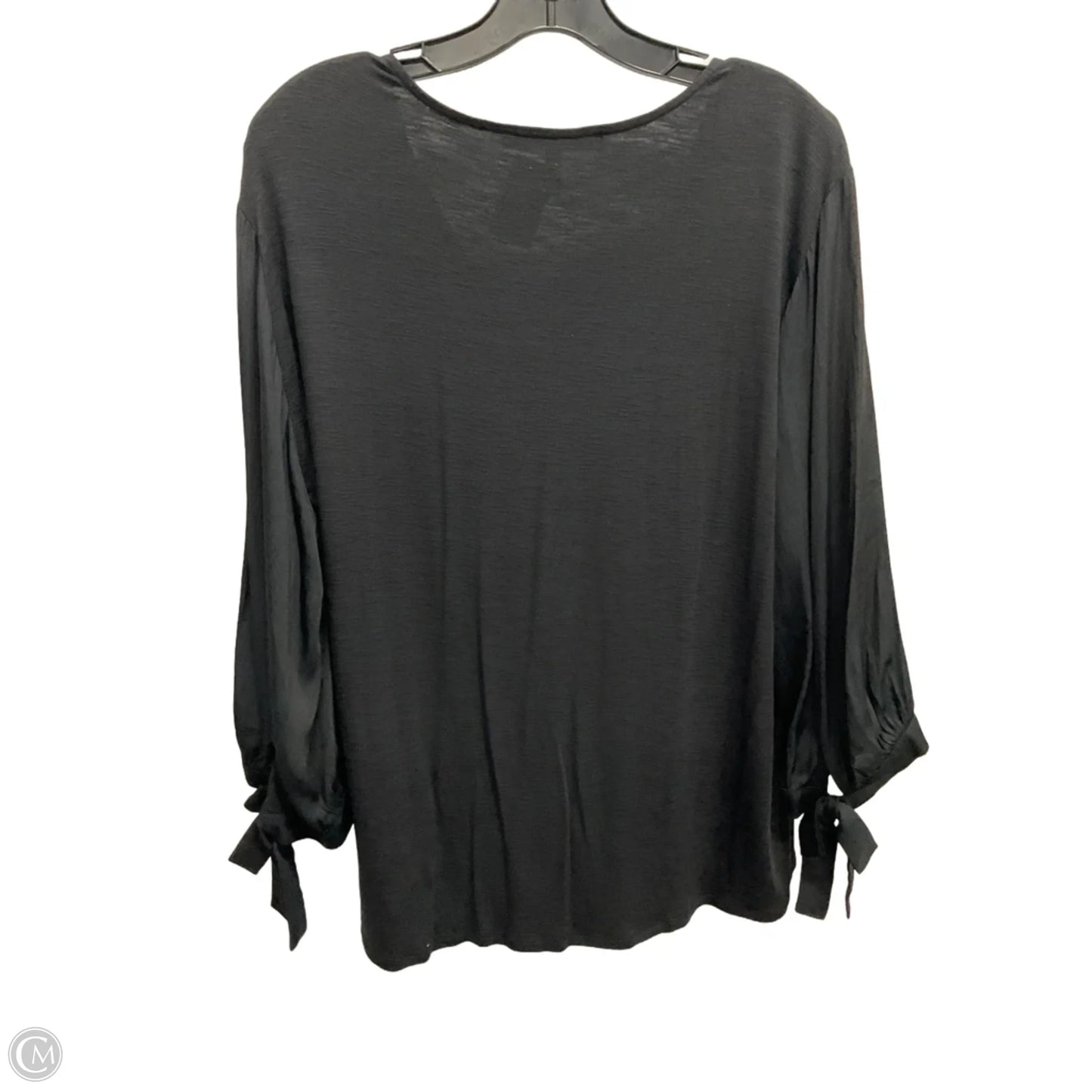 Blouse 3/4 Sleeve By White House Black Market In Black, Size: L