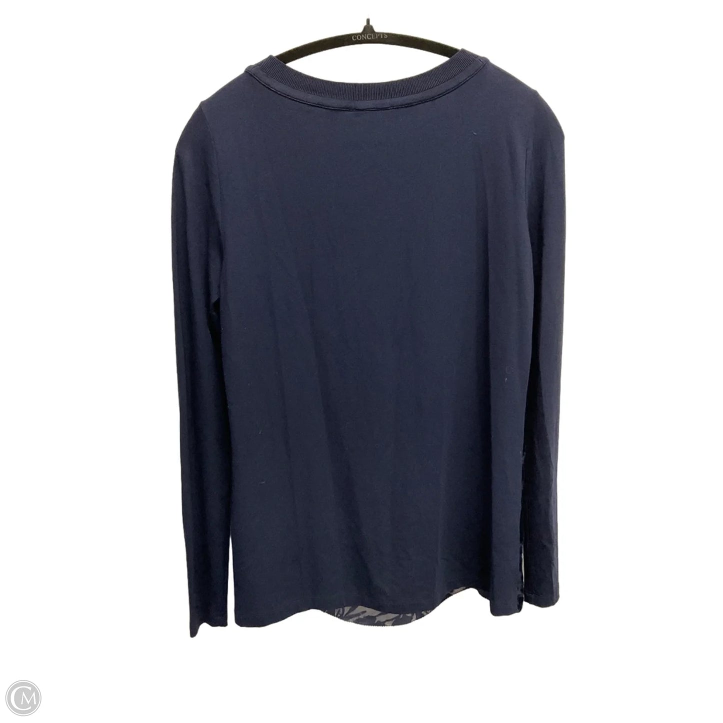 Top Long Sleeve By Per Se In Navy, Size: Xs