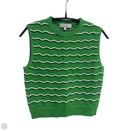 Vest Sweater By Pearl In Green, Size: Xs