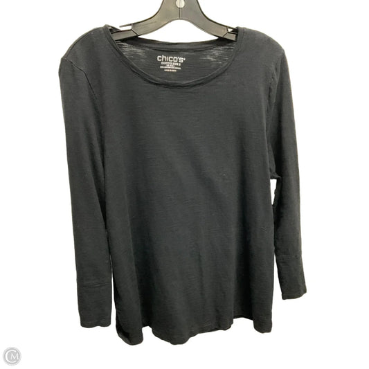 Top 3/4 Sleeve Basic By Chicos In Black, Size: L