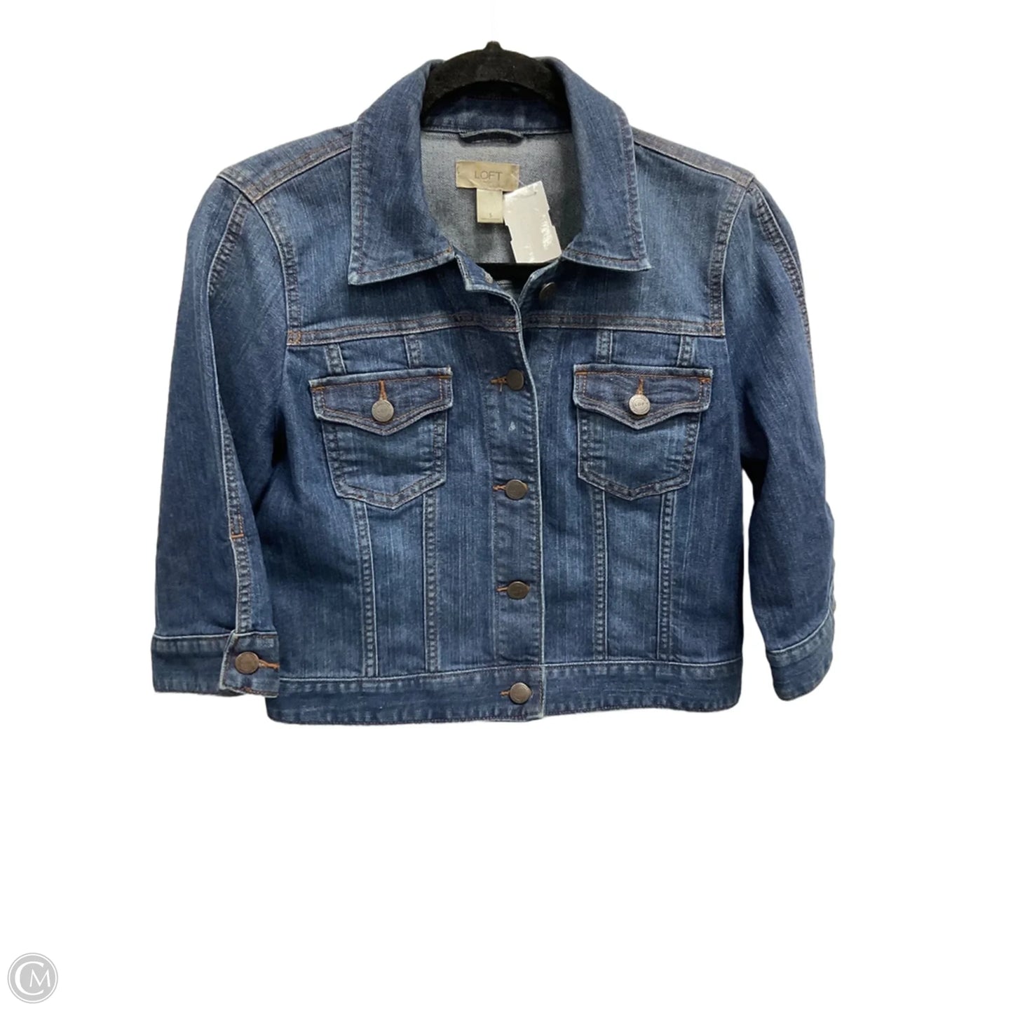 Jacket Denim By Loft In Blue Denim, Size: S
