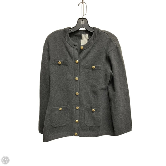 Sweater Cardigan By H&m In Grey, Size: M