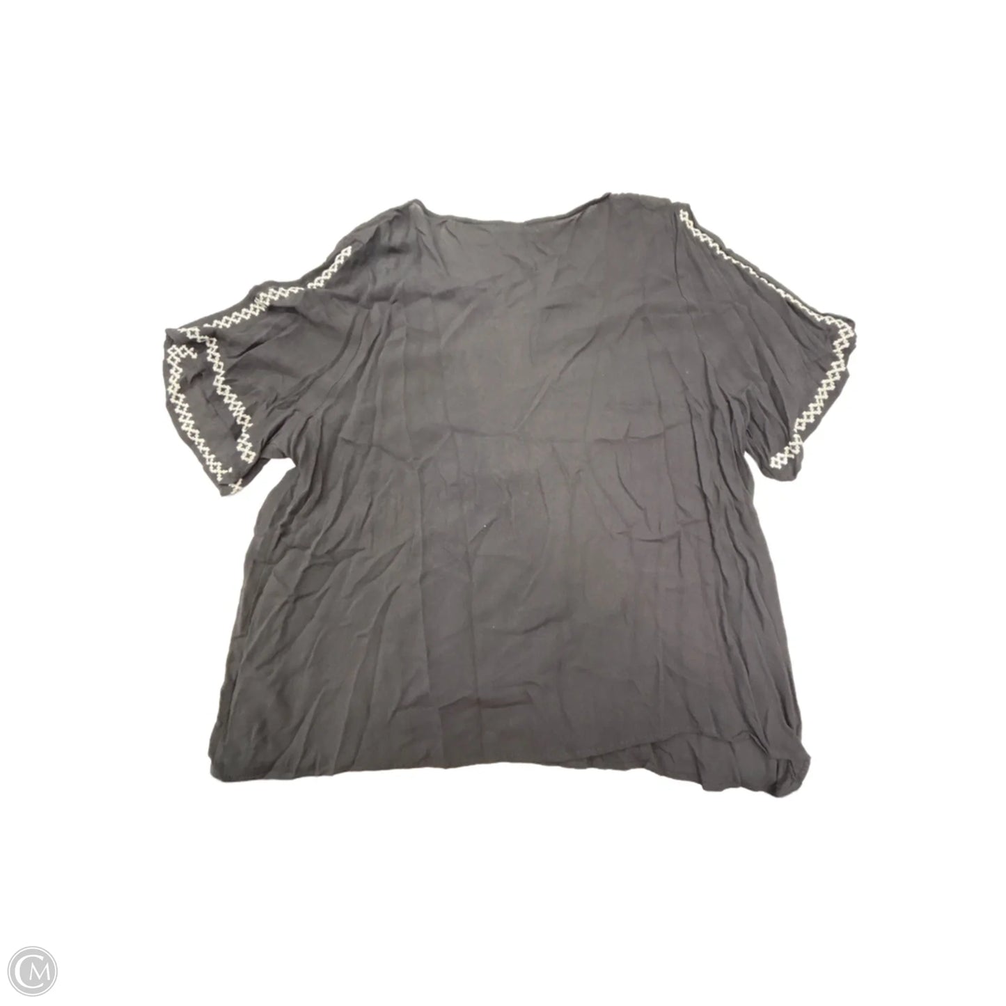 Blouse Short Sleeve By Maurices In Grey, Size: 2x