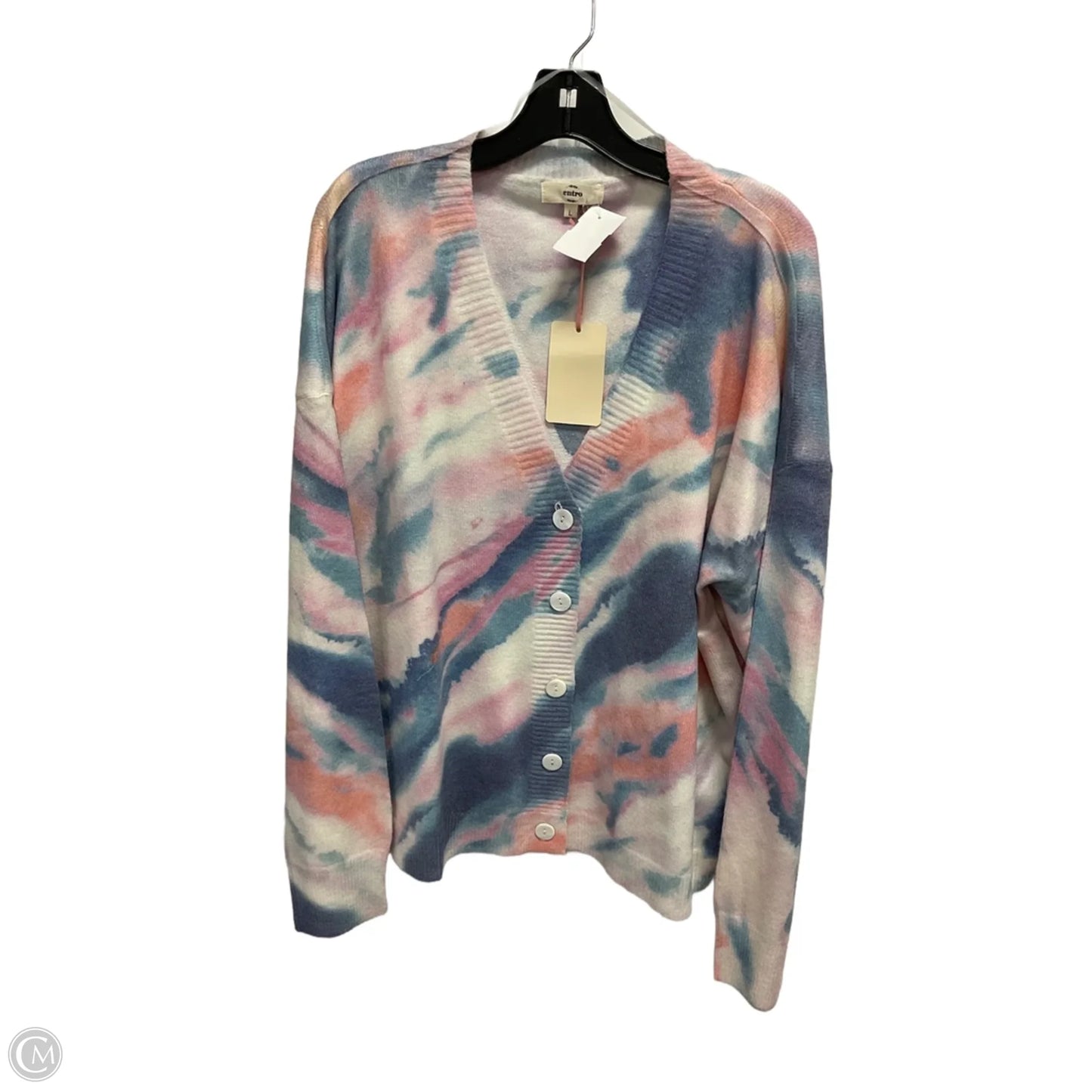 Cardigan By Entro In Tie Dye Print, Size: L