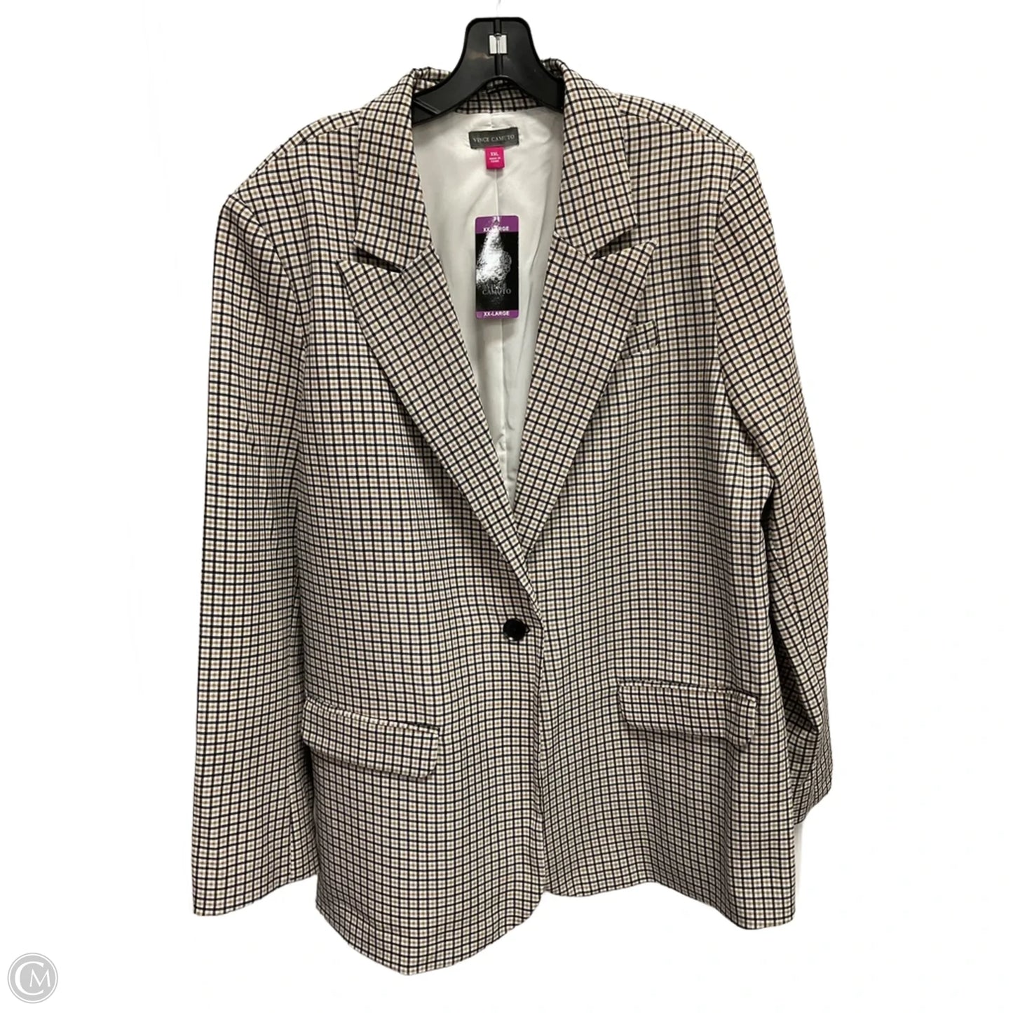 Blazer By Vince Camuto In Plaid Pattern, Size: Xxl