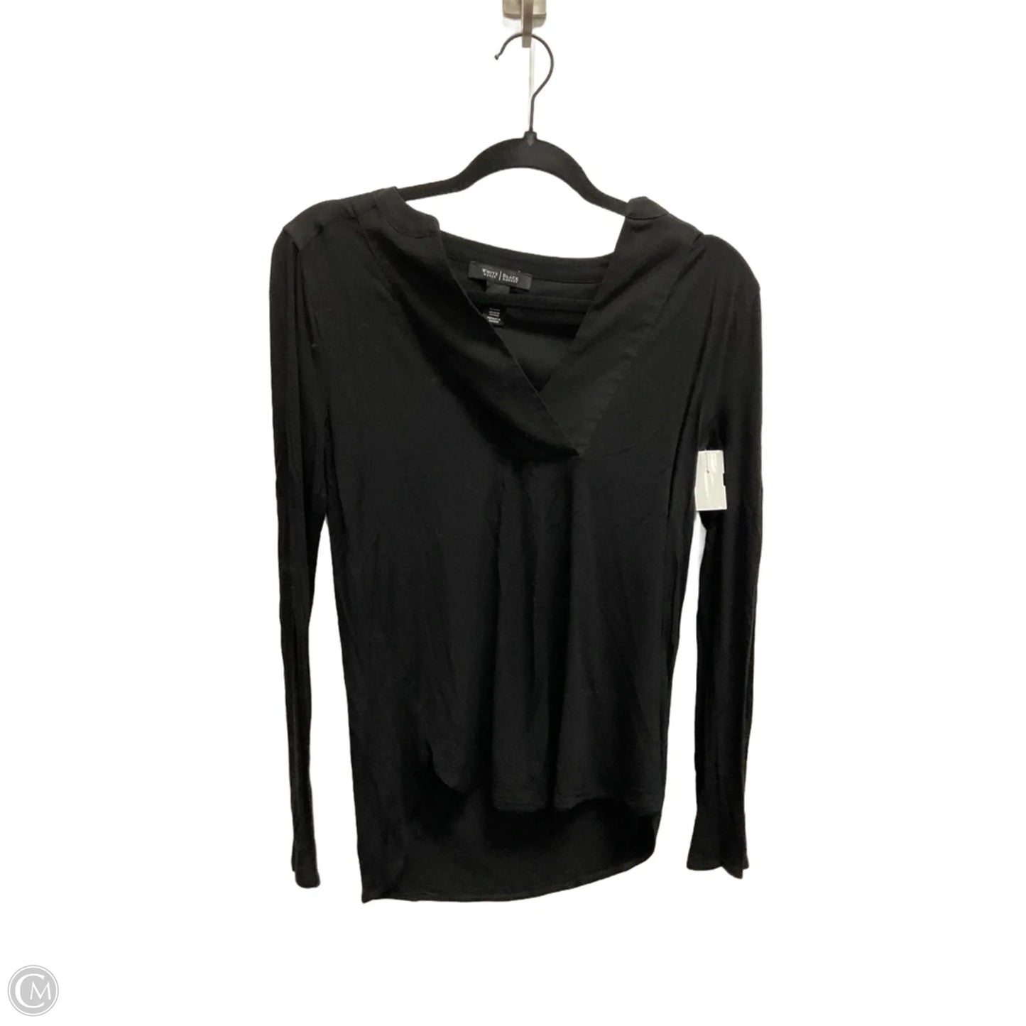 Top Long Sleeve By White House Black Market In Black, Size: Xxs