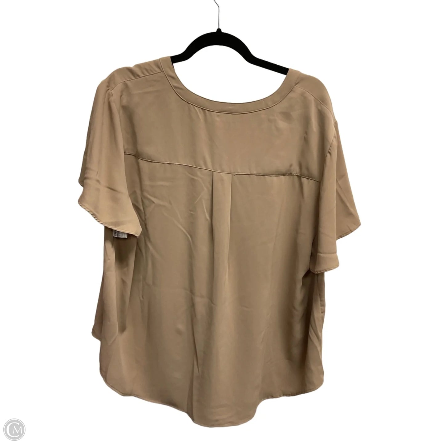 Blouse Short Sleeve By Torrid In Beige, Size: L