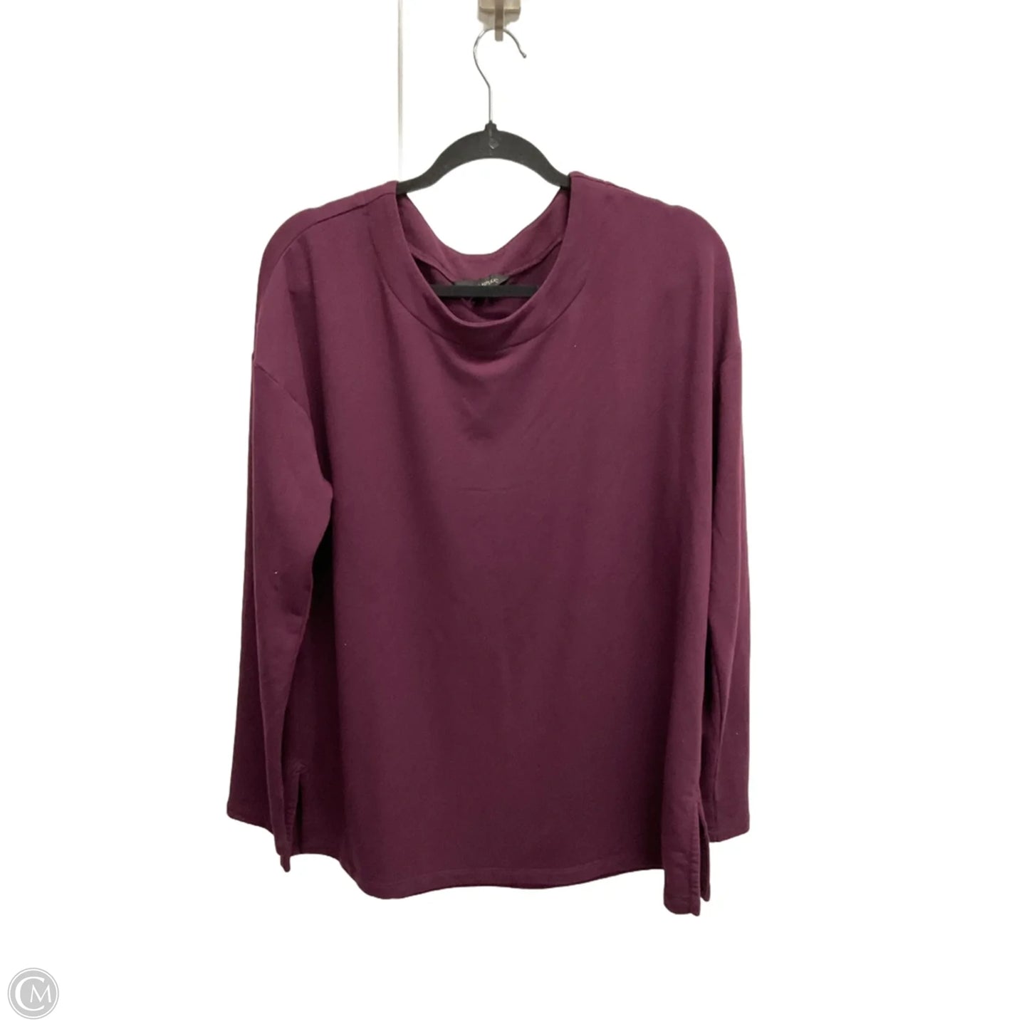 Top Long Sleeve Basic By Banana Republic In Maroon, Size: L