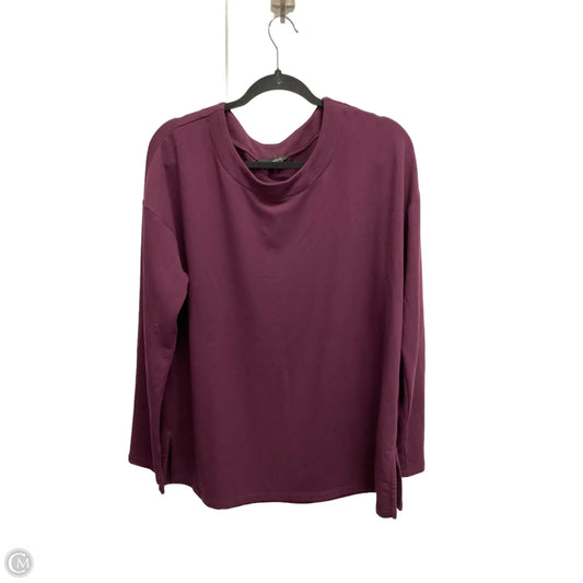 Top Long Sleeve Basic By Banana Republic In Maroon, Size: L