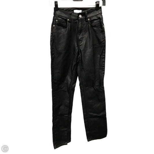 Jeans Straight By H&m In Black Denim, Size: 0