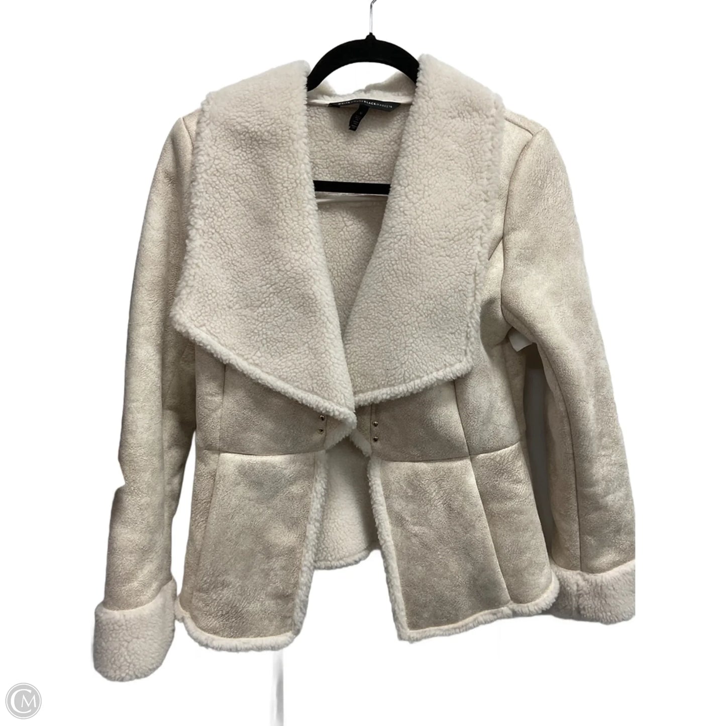 Jacket Faux Fur & Sherpa By White House Black Market In Gold, Size: S