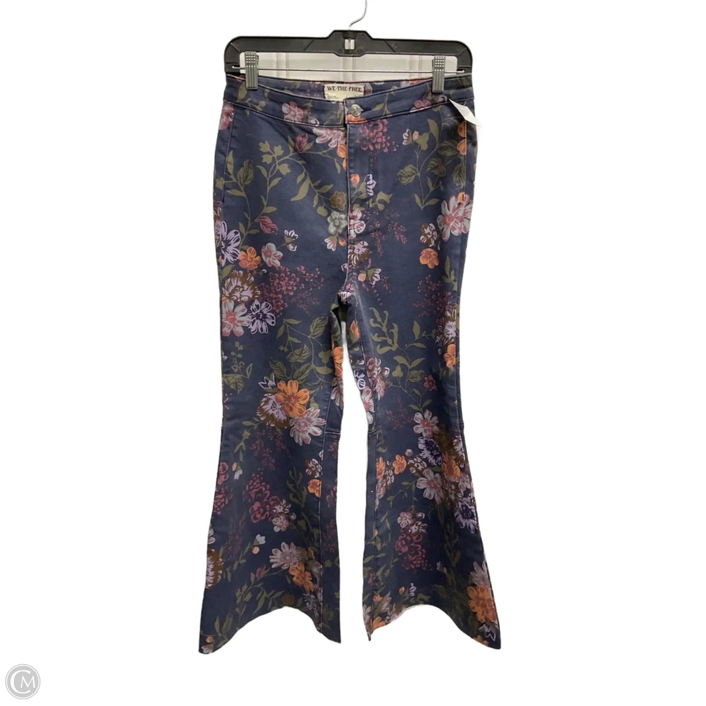 Jeans Cropped By Free People In Floral Print, Size: 8