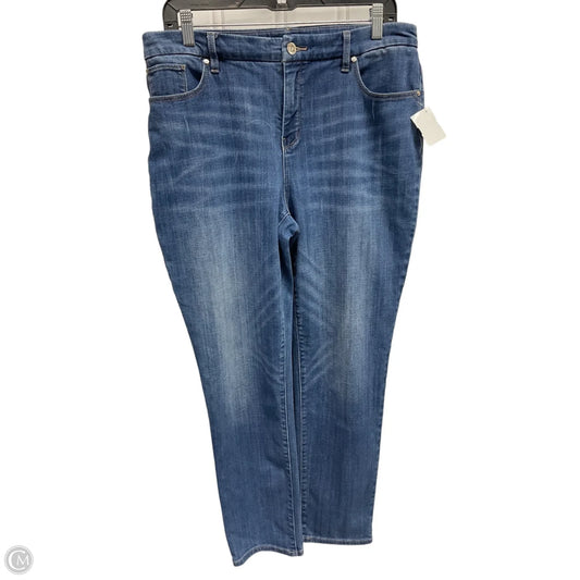 Jeans Skinny By Chicos In Blue Denim, Size: 10