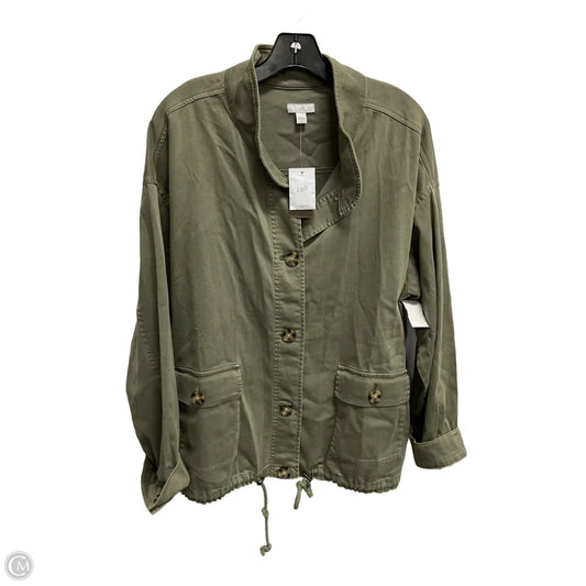 Jacket Denim By J. Jill In Green Denim, Size: Xl