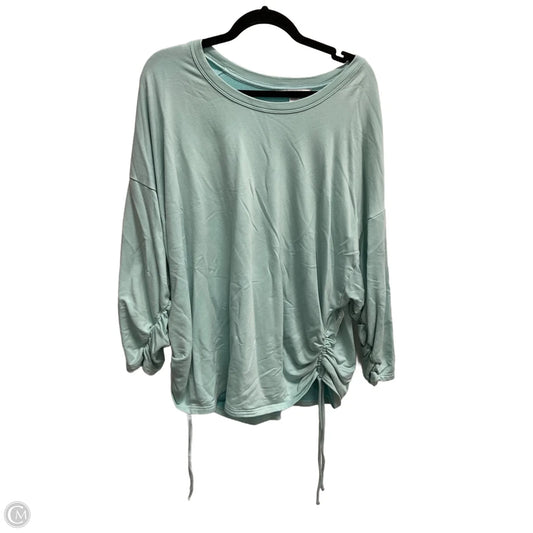 Top 3/4 Sleeve By Athleta In Aqua, Size: 2x