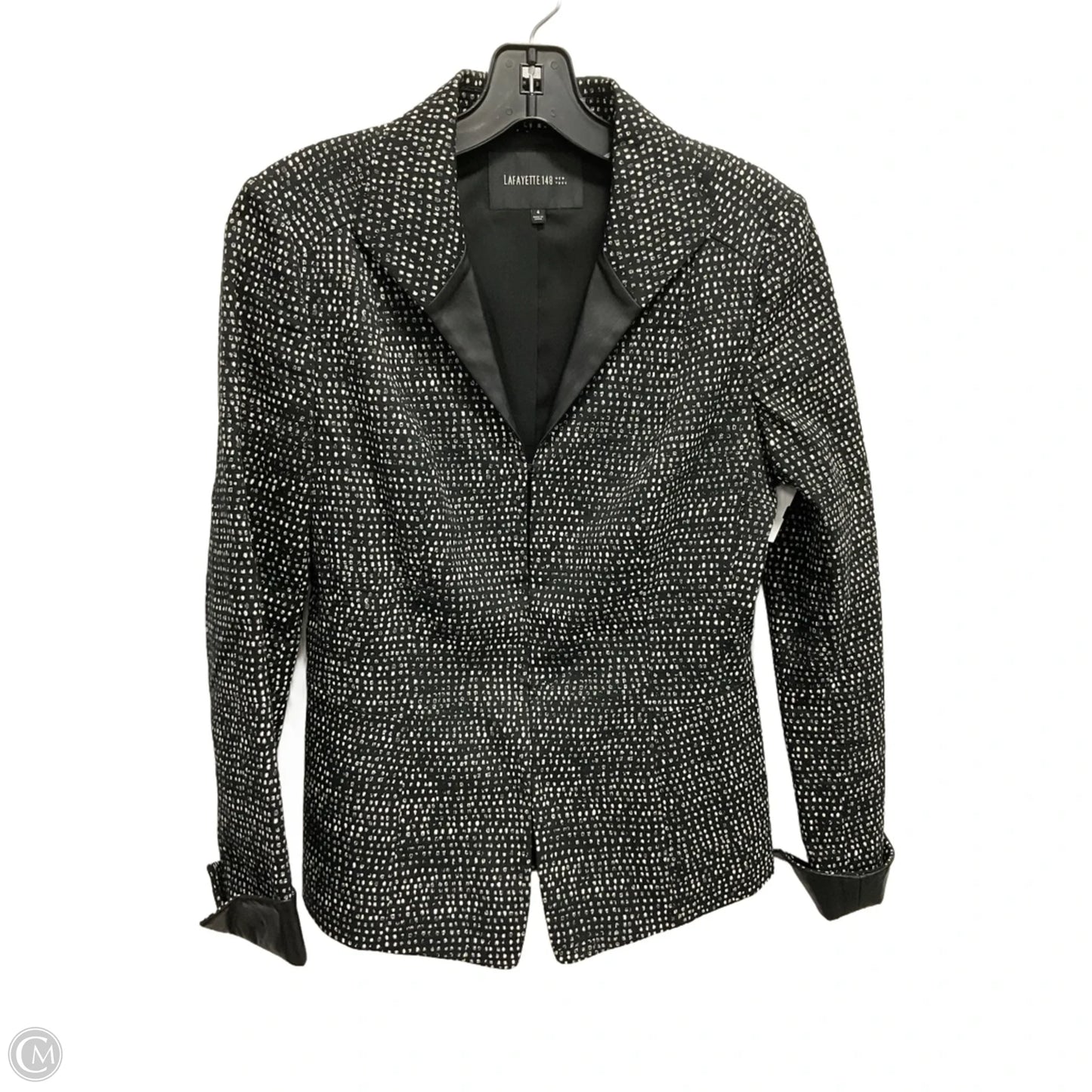 Blazer Designer By Lafayette 148 In Geometric Pattern, Size: S