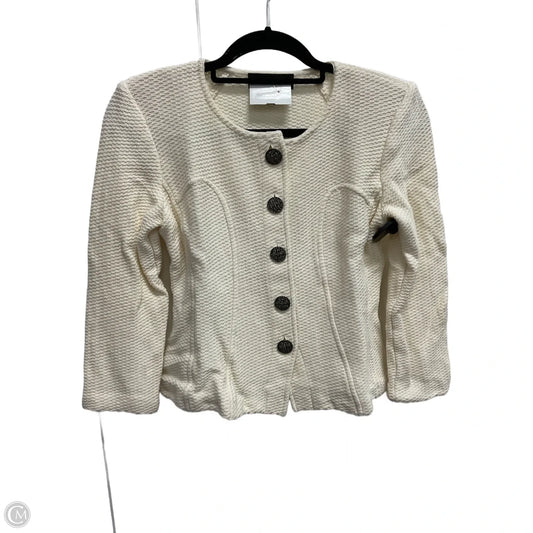 Cardigan Luxury Designer By St John Collection In Cream, Size: S