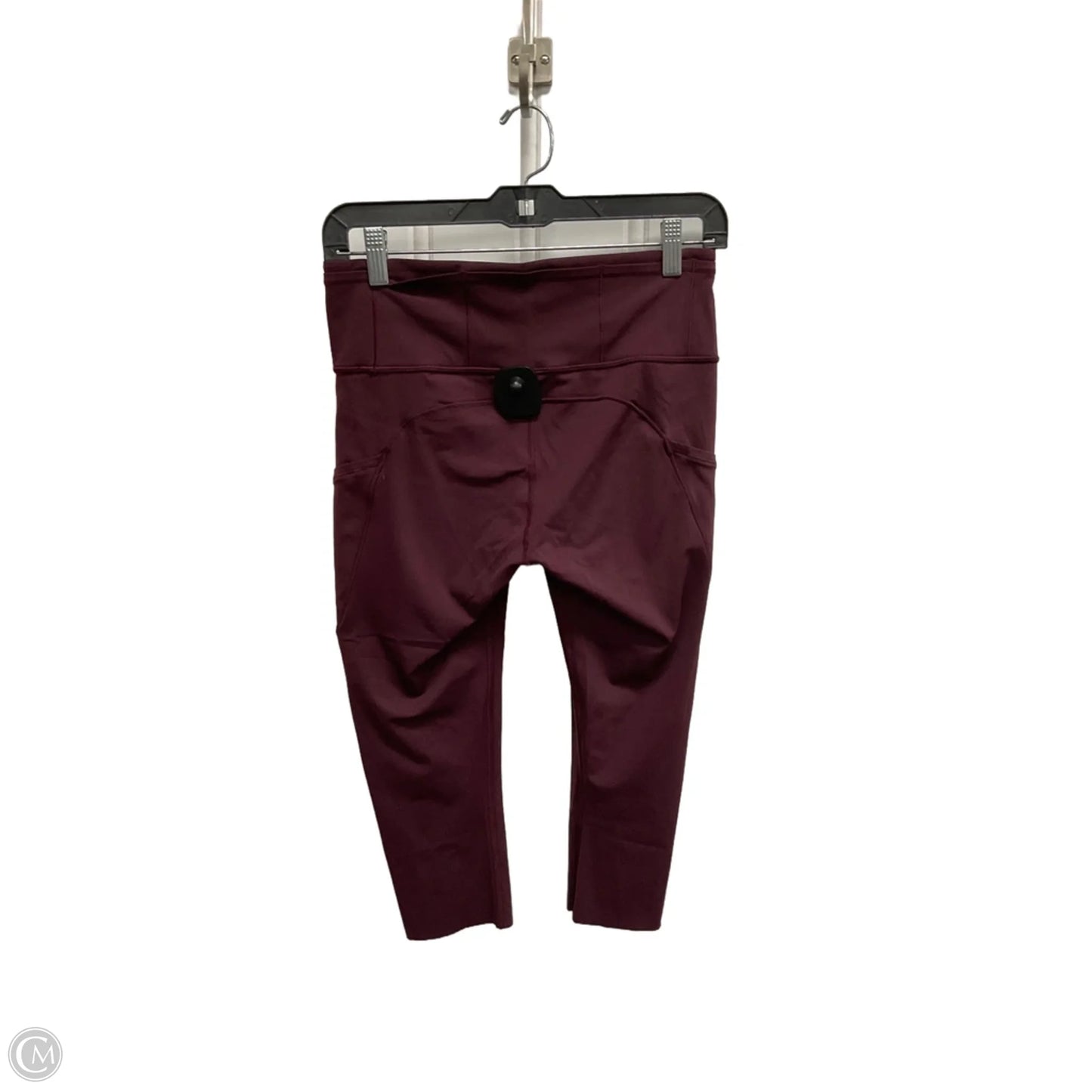 Athletic Capris By Lululemon In Maroon, Size: M