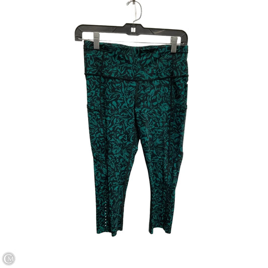 Athletic Capris By Lululemon In Black & Green, Size: M