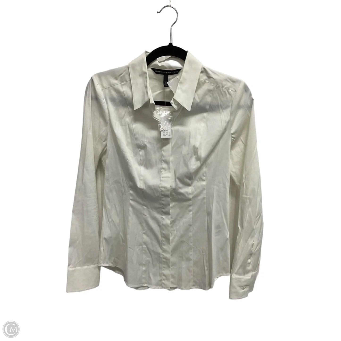 Blouse Long Sleeve By White House Black Market In White, Size: S