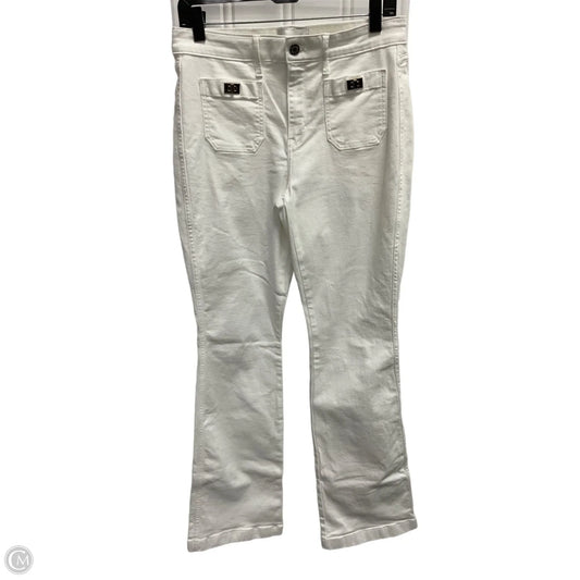 Jeans Flared By White House Black Market In White Denim, Size: 6