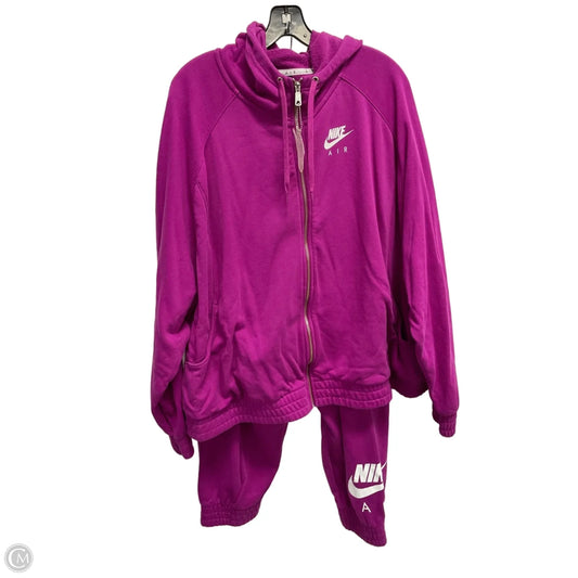 Athletic Pants 2pc By Nike In Pink, Size: 3x